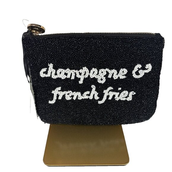 Kate Spade x Target Champagne & Fries Beaded Clutch Bag Limited Edition - Picture 2 of 9